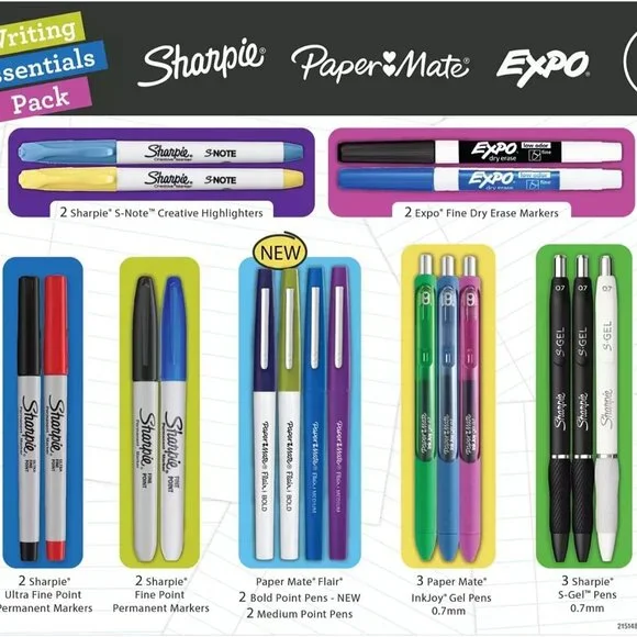 Sharpie Pen Assorted Writing Essentials Pack, 18 Count - Picture 1 of 2